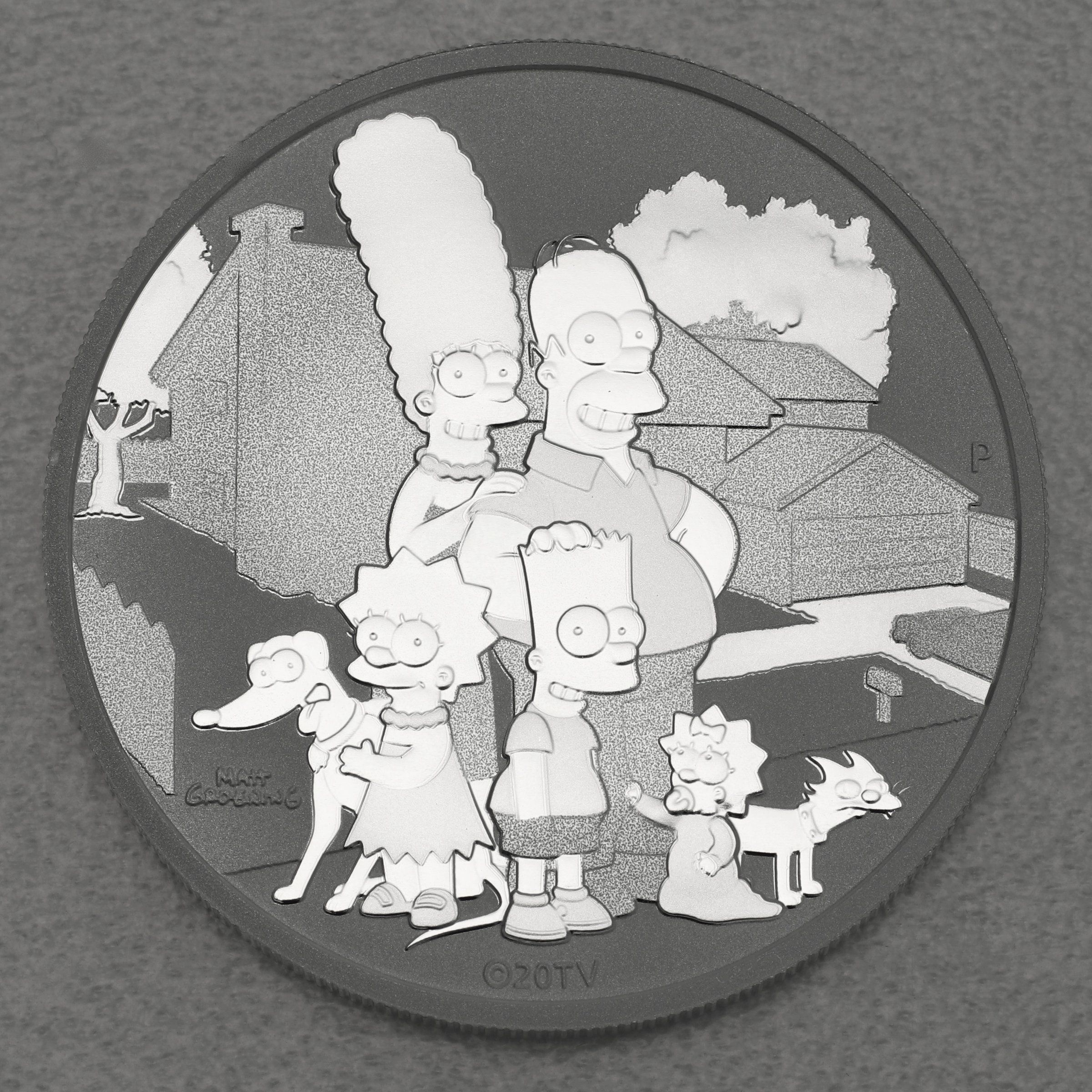 Silbermünze 1oz "Simpson Familie" 2021 The Simpsons 19% (Tuvalu) - Hauptansicht