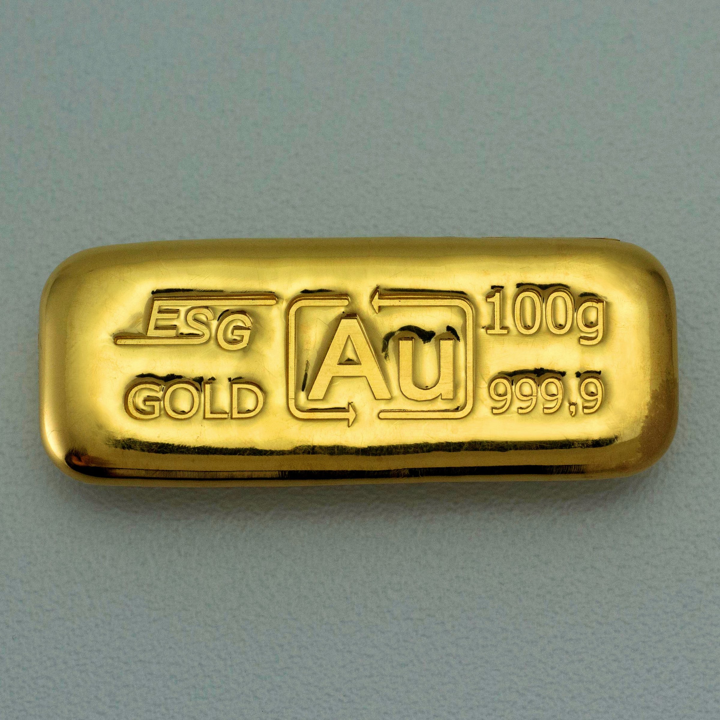 Goldbarren 100g Au-Gussbarren, Feingold - Detailansicht 1