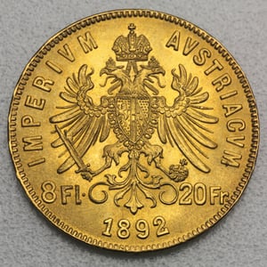 Goldmünze "8 Florin/20 Gulden-Nachpr.1892" (Österreich) - Miniaturansicht 2