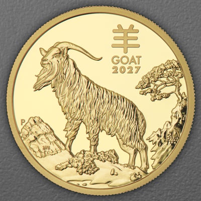 Goldmünze 1oz "Ziege" 2027 (PP) Lunar III – Year of the Goat (Australien) - Hauptansicht