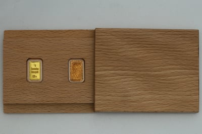 Rheingold-Set "Naturgoldflitter + Flussgoldbarren" - Miniaturansicht 3