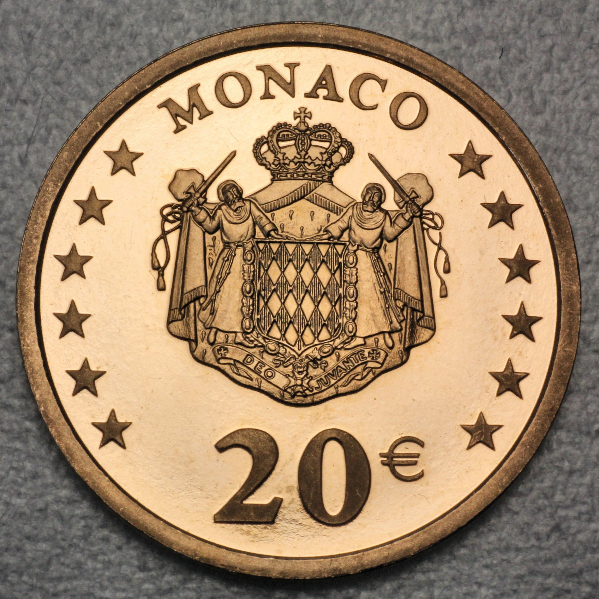Goldmünze 20 Euro "Fürst Rainier III" 2002 (Monaco) - Detailansicht 1