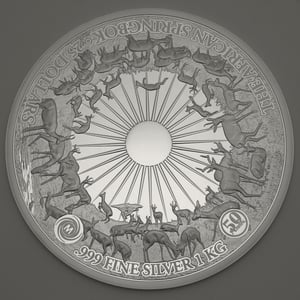 Silbermünze 1kg "The African Springbock" 2017 (Samoa) - Miniaturansicht 1