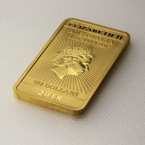 Gold Münzbarren 1oz "Rectangular Dragon" 2018 (Australien) - Miniaturansicht 5
