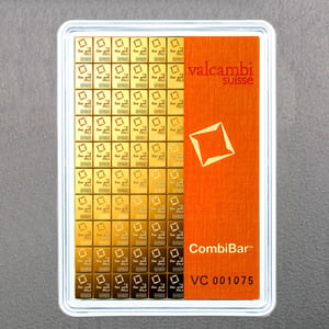 Goldtafel VALCAMBI (100x 1g Au) "CombiBar" - Hauptansicht