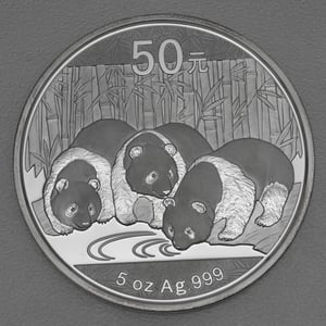 Silbermünze 5oz "Panda" 2013 (China) - Miniaturansicht 1