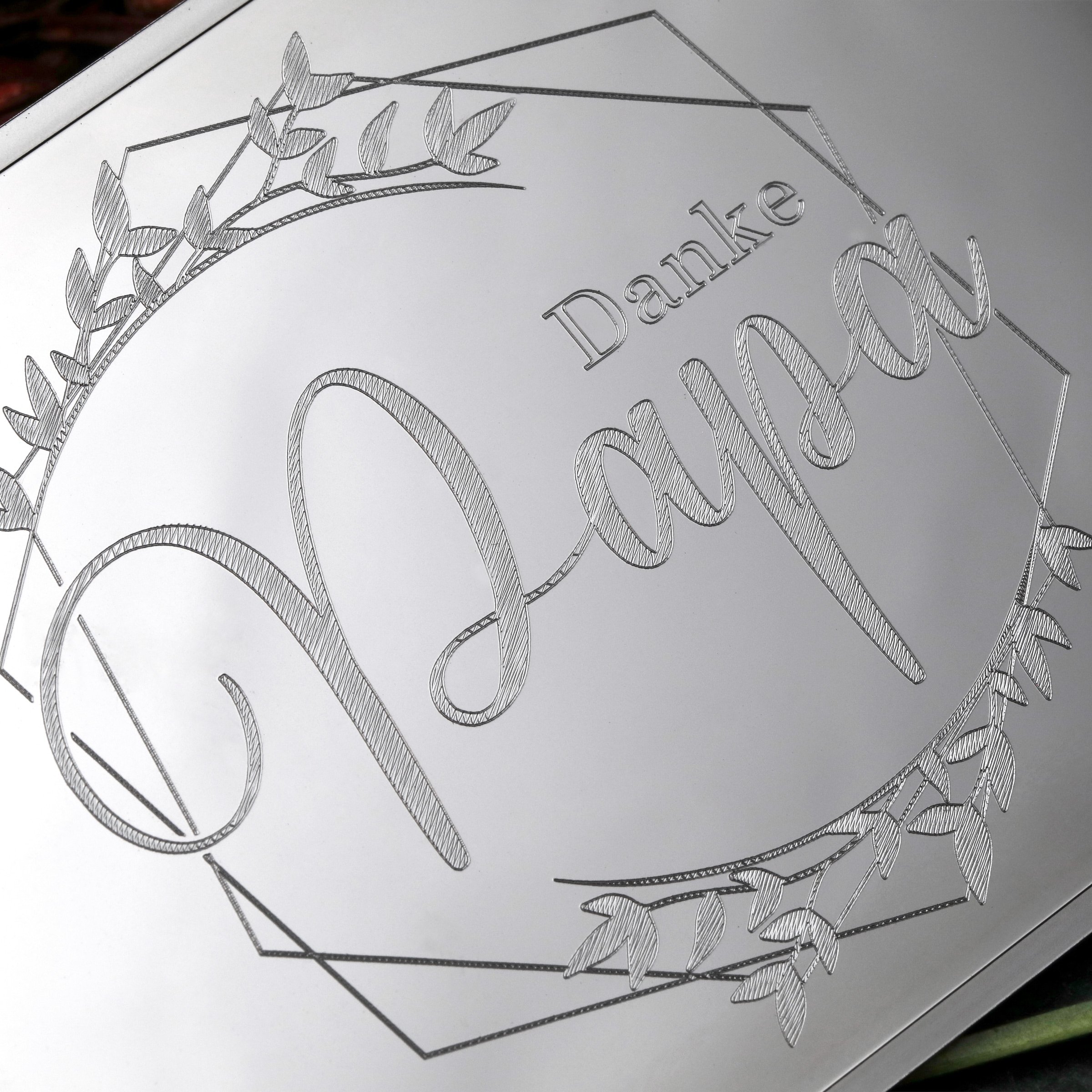 Silberbarren 100g "Danke - Papa" Gravur-Silbertafel - Detailansicht 6