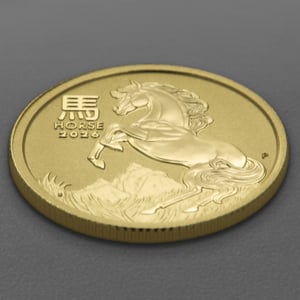 Goldmünze 1/10oz "Pferd" 2026 Lunar III – Year of the Horse (Australien) - Miniaturansicht 3