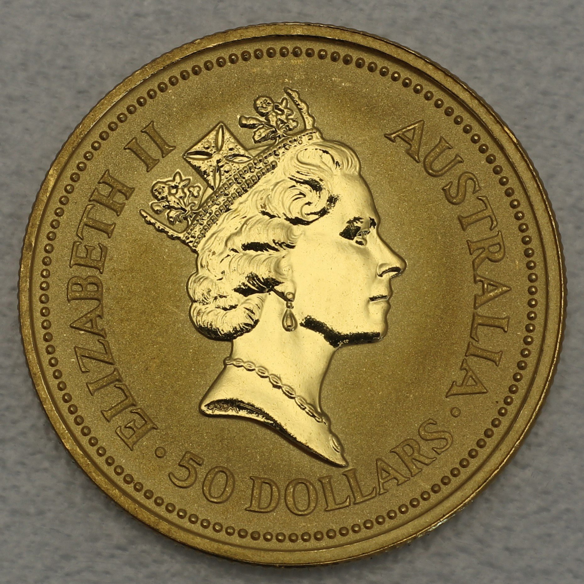 Goldmünze 1/2oz "Känguru" 1990 Australian Nugget (Australien) - Detailansicht 1