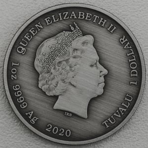 Silbermünze 1oz "Zeus" 2020 (AF) Gods of Olympus (Tuvalu) - Miniaturansicht 2