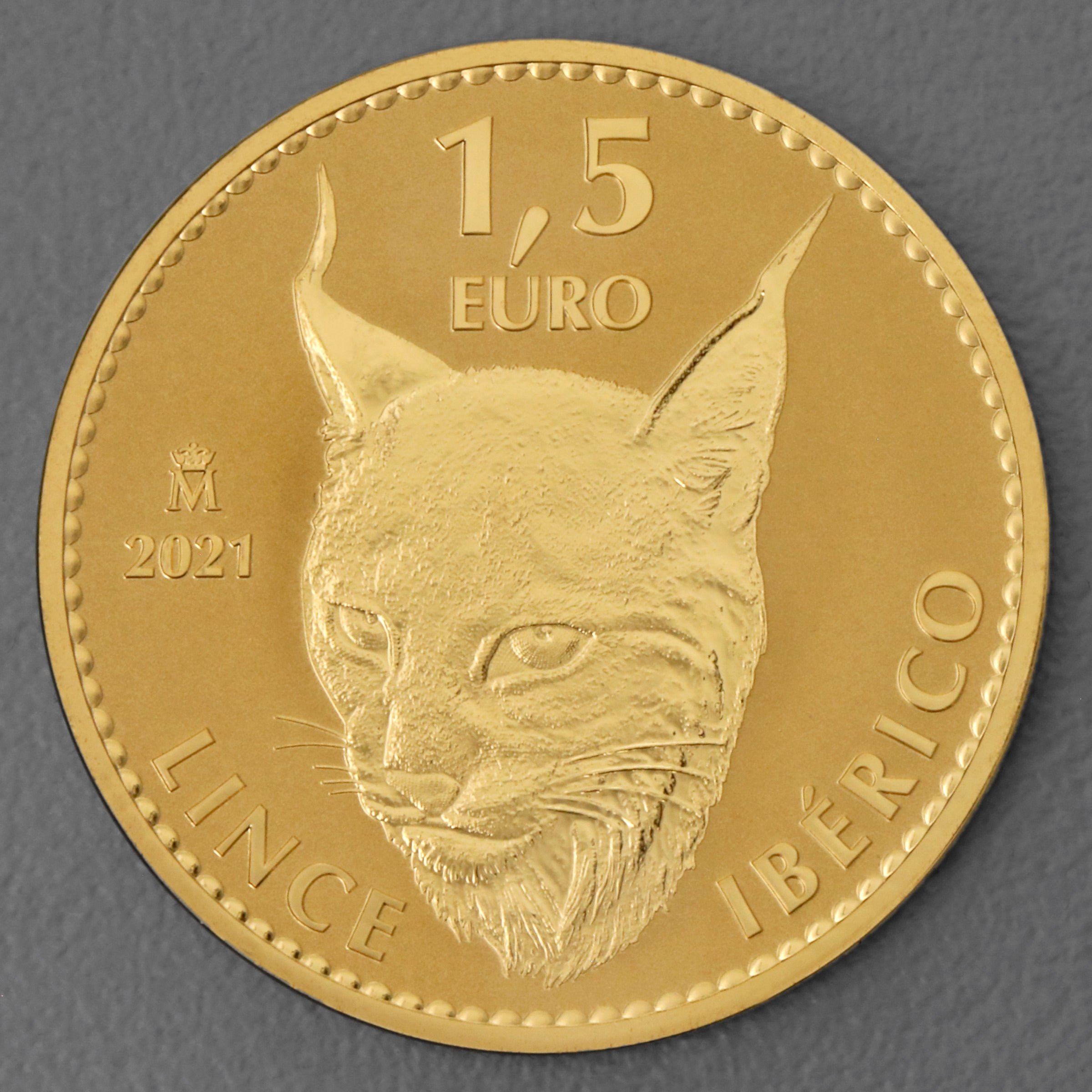 Goldmünze 1oz "Iberischer Luchs" 2021 (Spanien) - Hauptansicht