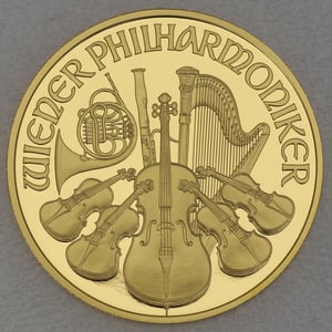 Goldmünzen "Wiener Philharmoniker" 2014 (PP) Set – 2-teilig 1oz+1/4oz (Österreich) - Miniaturansicht 3