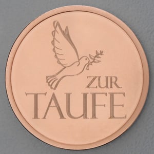 Kupfermedaille "Zur Taufe" Gravurmedaille - Hauptansicht