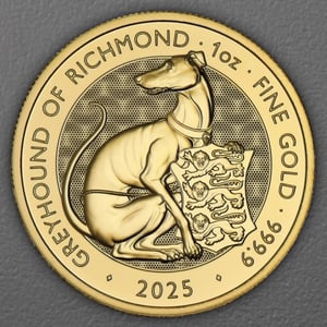 Goldmünze 1oz "Greyhound of Richmond" 2025 Royal Tudor Beasts (Großbritannien) - Hauptansicht