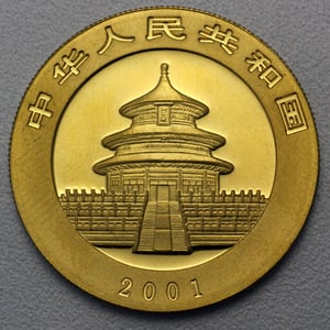 Goldmünze 1oz "Panda" 2001 (China) - Miniaturansicht 2