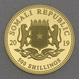 Goldmünze 1/2oz "Elefant" 2019 African Wildlife (Somalia) - Miniaturansicht 2