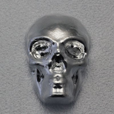 Silber 3-D Barren "Totenkopf" 1oz, gegossen - Miniaturansicht 1