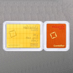 Goldtafel VALCAMBI (50x 1g Au) "CombiBar" - Miniaturansicht 3