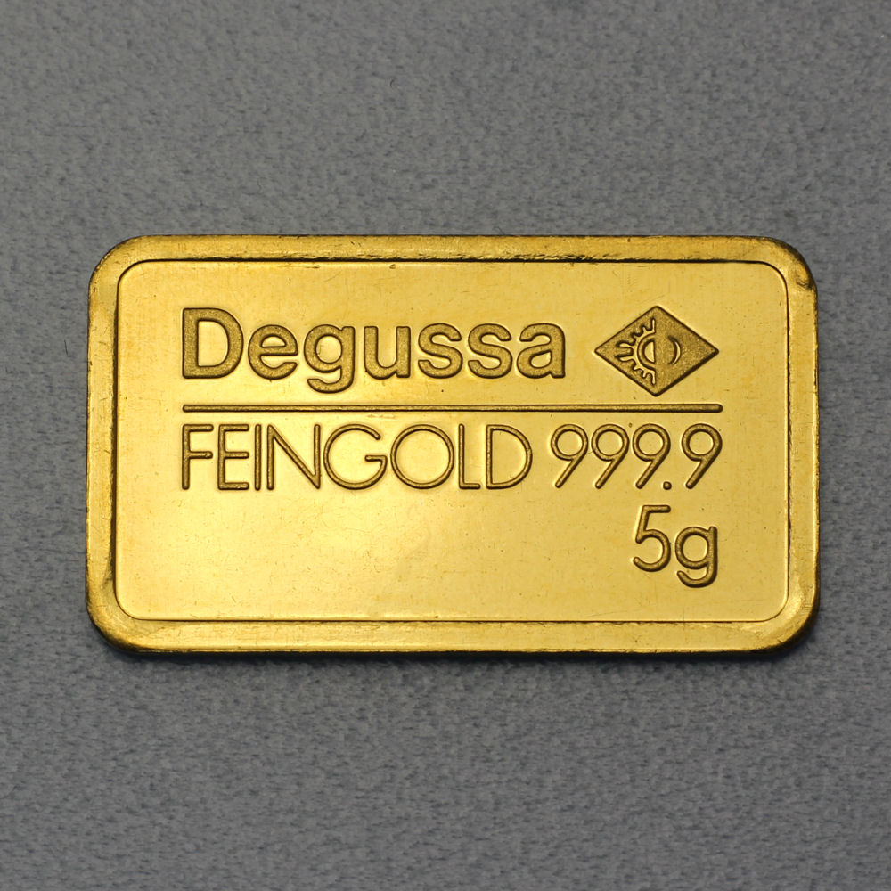 Goldbarren 5g DEGUSSA Resale - Hauptansicht