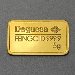 Goldbarren 5g DEGUSSA Resale - Hauptansicht