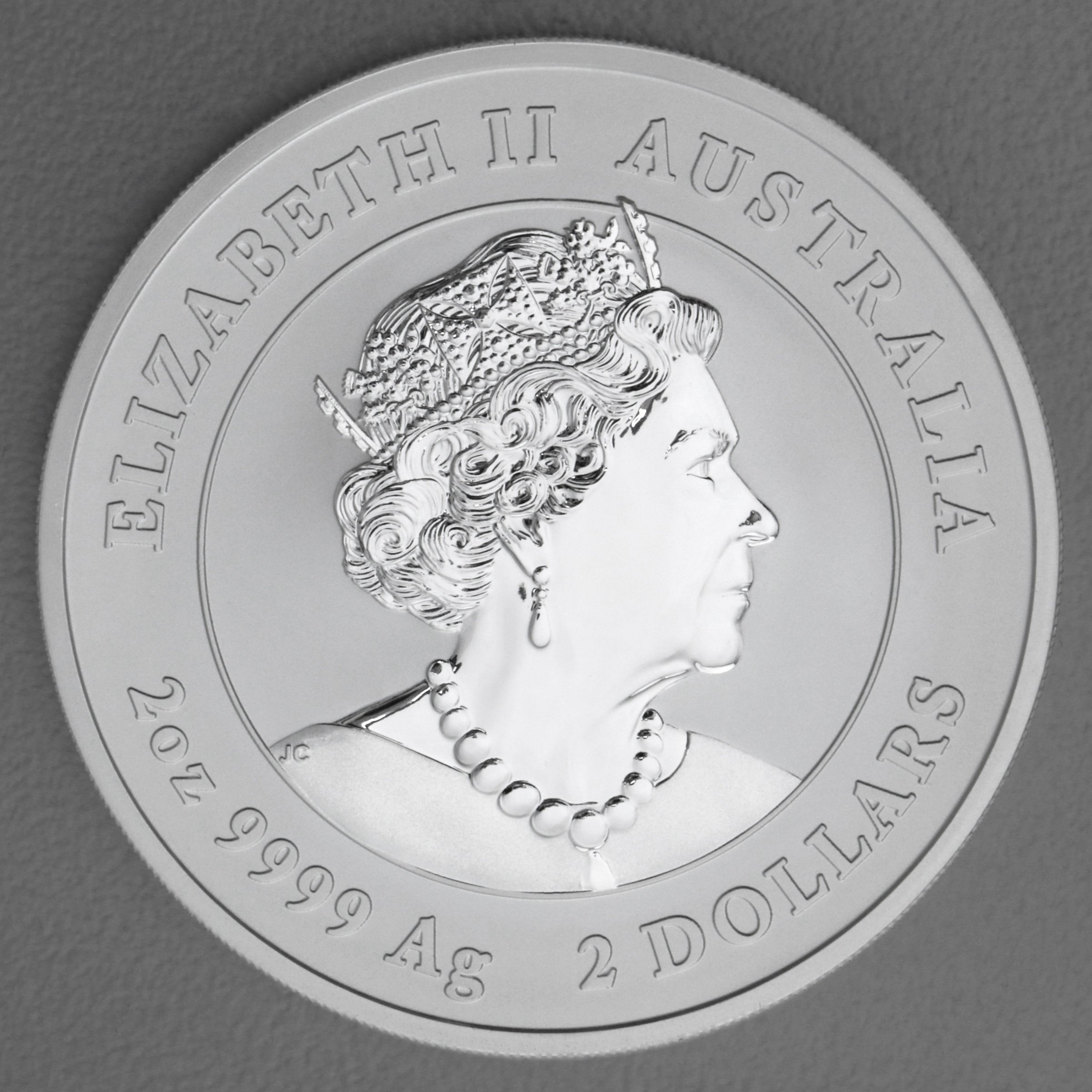 Silbermünze 2oz "Hase" 2023 (koloriert) Lunar III – Year of the Rabbit (Australien) - Detailansicht 1