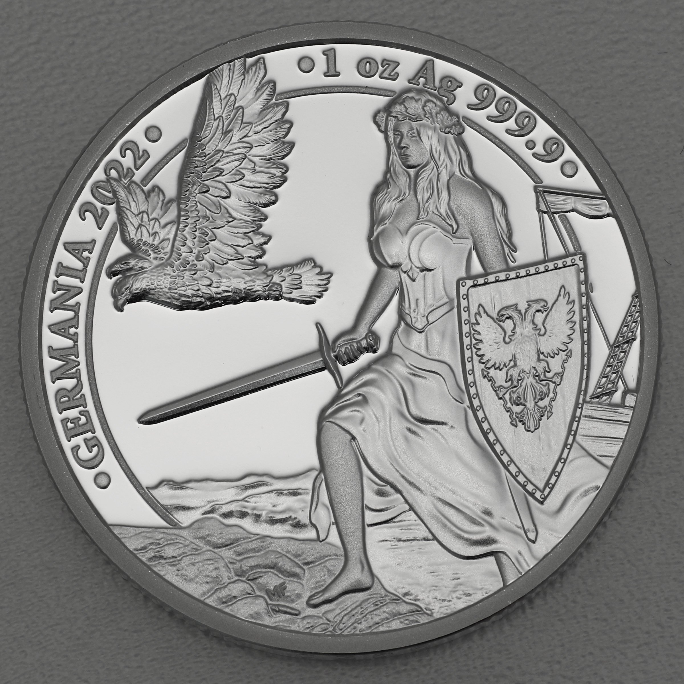 Silbermedaille 1oz "Germania" 2022 (PP) (Polen) - Hauptansicht