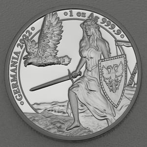 Silbermedaille 1oz "Germania" 2022 (PP) (Polen) - Hauptansicht