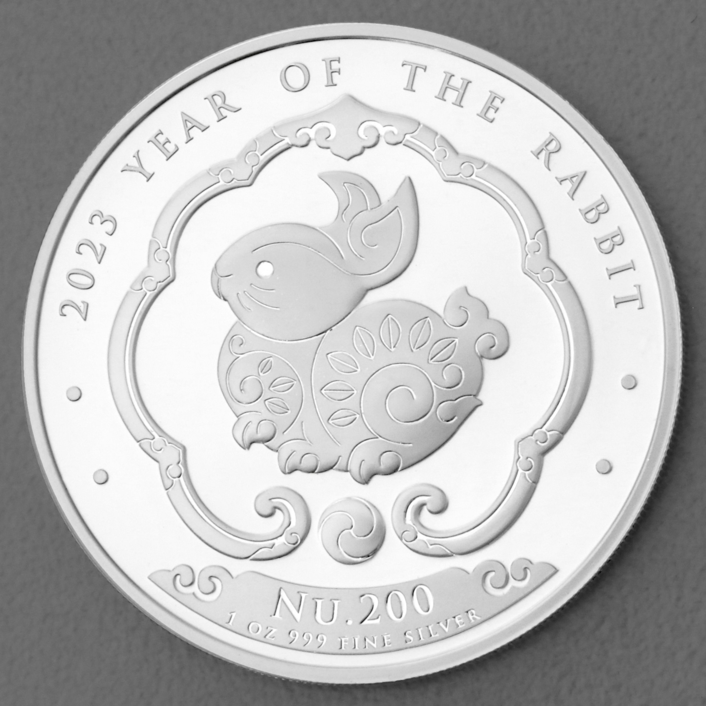 Silbermünze 1oz "Rabbit" 2023 Lunar – Year of the Rabbit diff. (Bhutan) - Hauptansicht