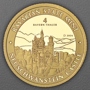 Gold 1/25oz "Schloss Neuschwanstein" 2026 Bayern Thaler (Deutschland) - Hauptansicht