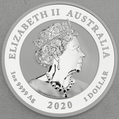 Silbermünze 1oz "Double Pixiu" 2020 Wächter-Löwen (Australien) - Miniaturansicht 2