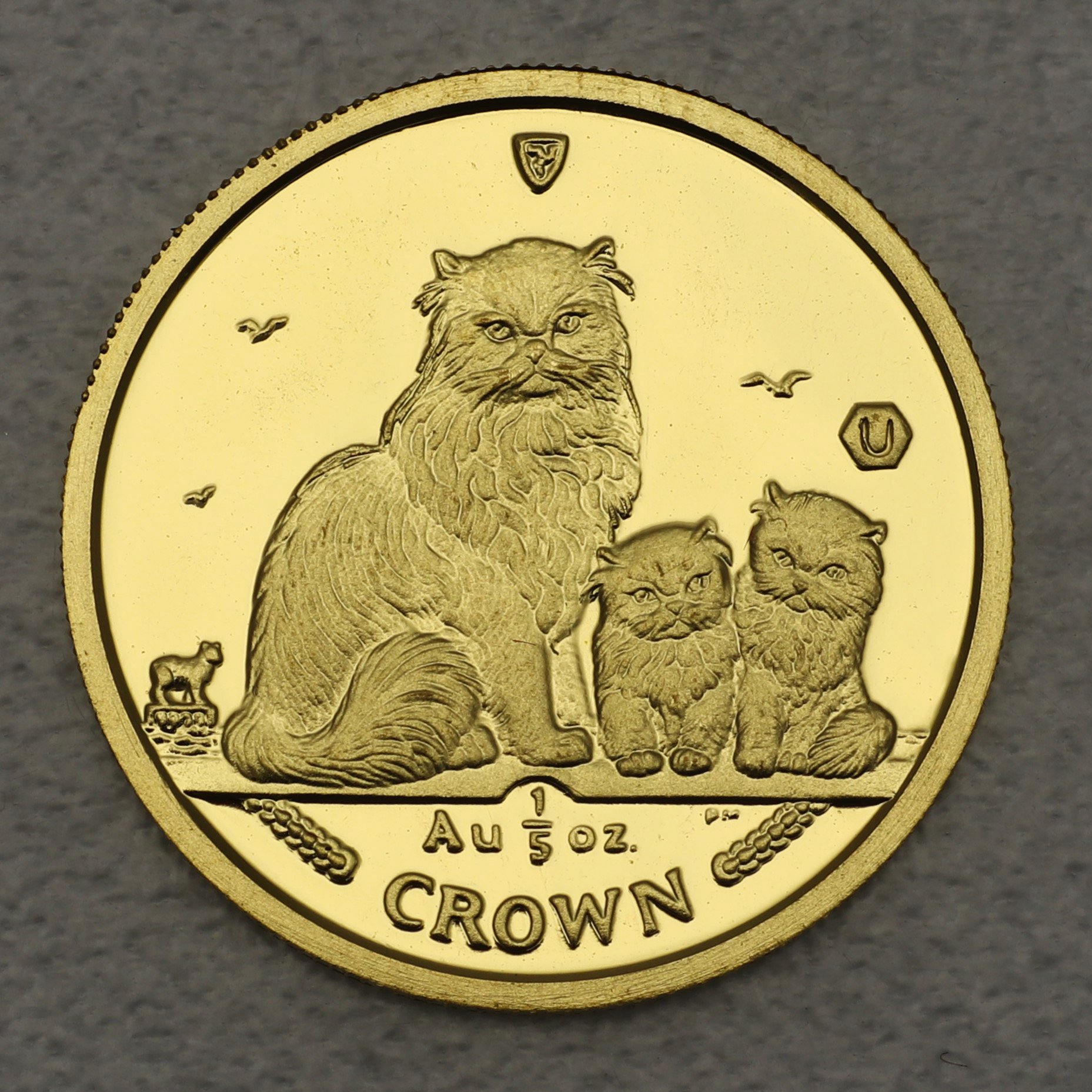 Goldmünze 1/5oz "Himalayan Cat & Kittens" 2005 Cats (Isle of Man) - Hauptansicht