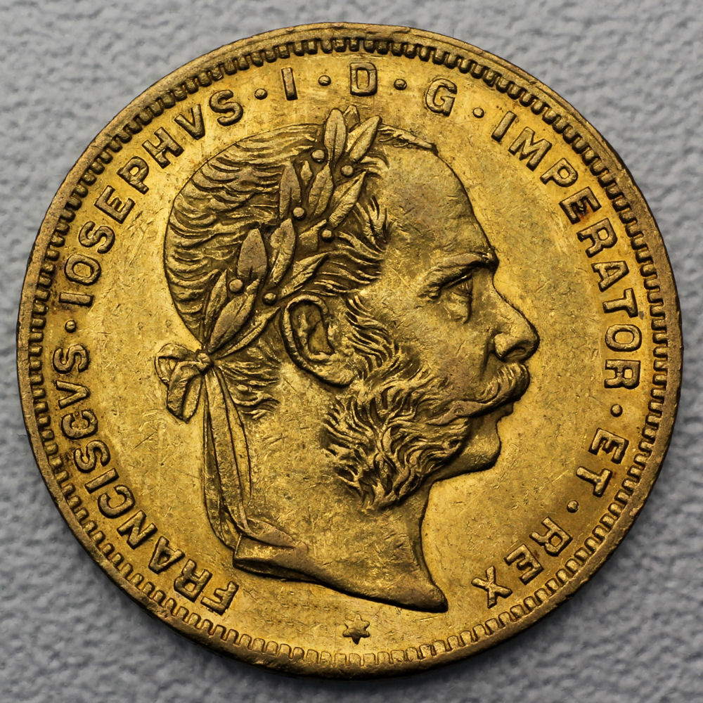 Goldmünze "8Florin/20Gulden-Originalpr.1870-91" (Österreich) - Hauptansicht