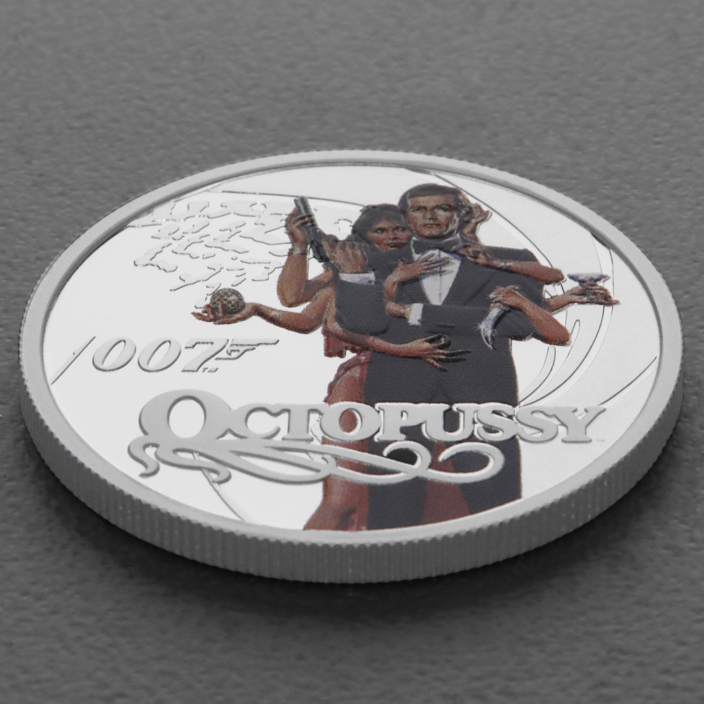 Silbermünzen 1oz +7 x 1/2oz "Roger Moore" 2024 (PP/kol./verg.) Set – 8-teilig James Bond (Tuvalu) - Detailansicht 18
