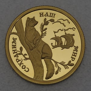 Goldmünze 50 Rubel "Zobel" 1994 Wildlife (Russland) - Hauptansicht