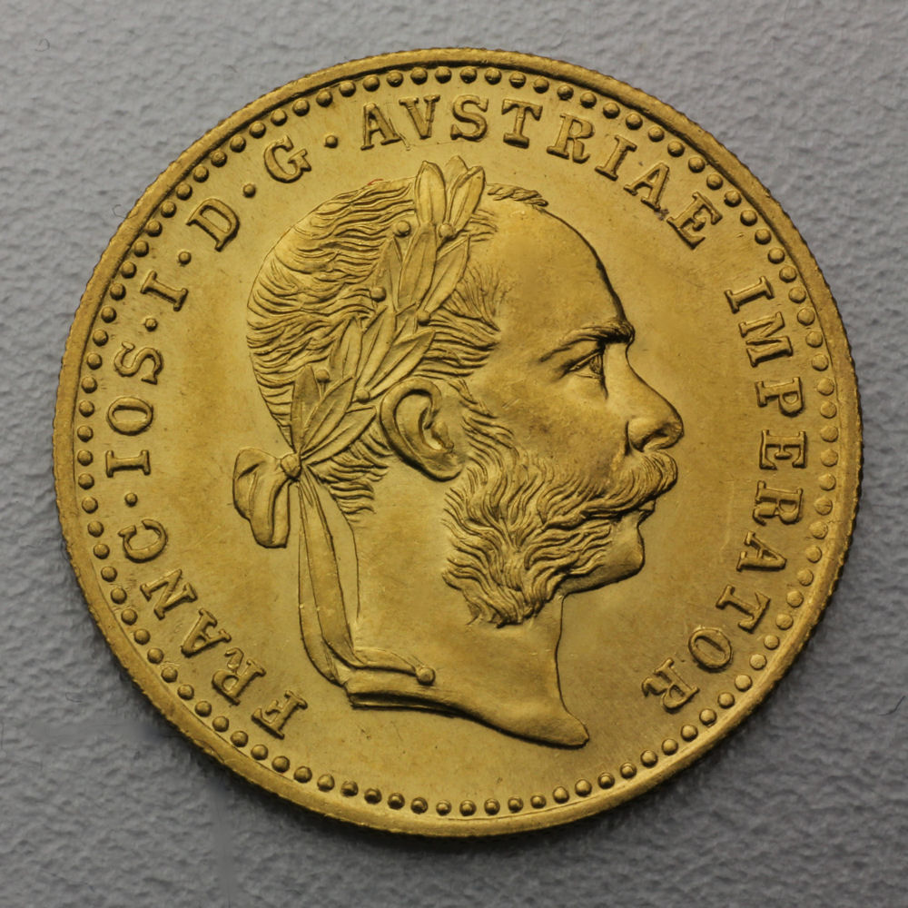 Goldmünze "1 Dukat" (Österreich) - Hauptansicht
