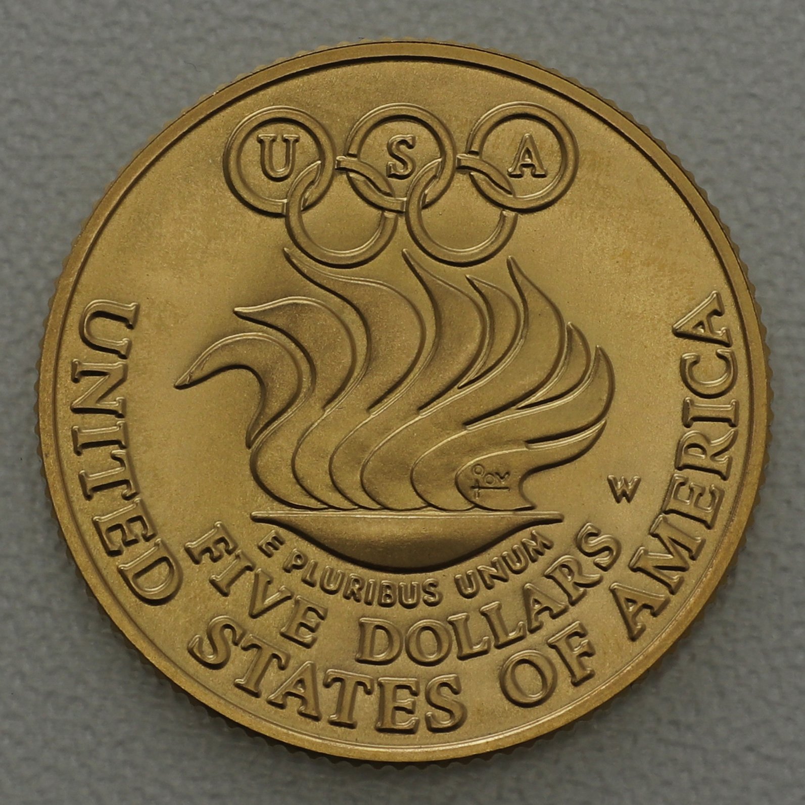 Goldmünze 5 Dollar "Olympia Seoul" 1988 (USA) - Detailansicht 1