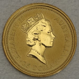 Goldmünze 1/4oz "Australian Nugget" 1988 (Australien) - Miniaturansicht 2