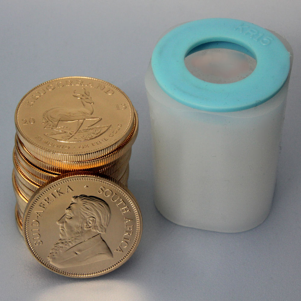 Goldmünze 15 x 1oz "Krügerrand" aktueller Jahrgang Tube (Südafrika) - Hauptansicht