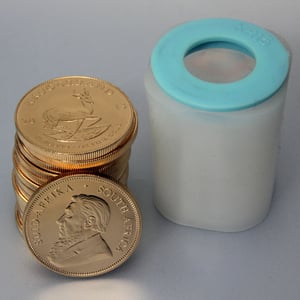 Goldmünze 15 x 1oz "Krügerrand" aktueller Jahrgang Tube (Südafrika) - Hauptansicht