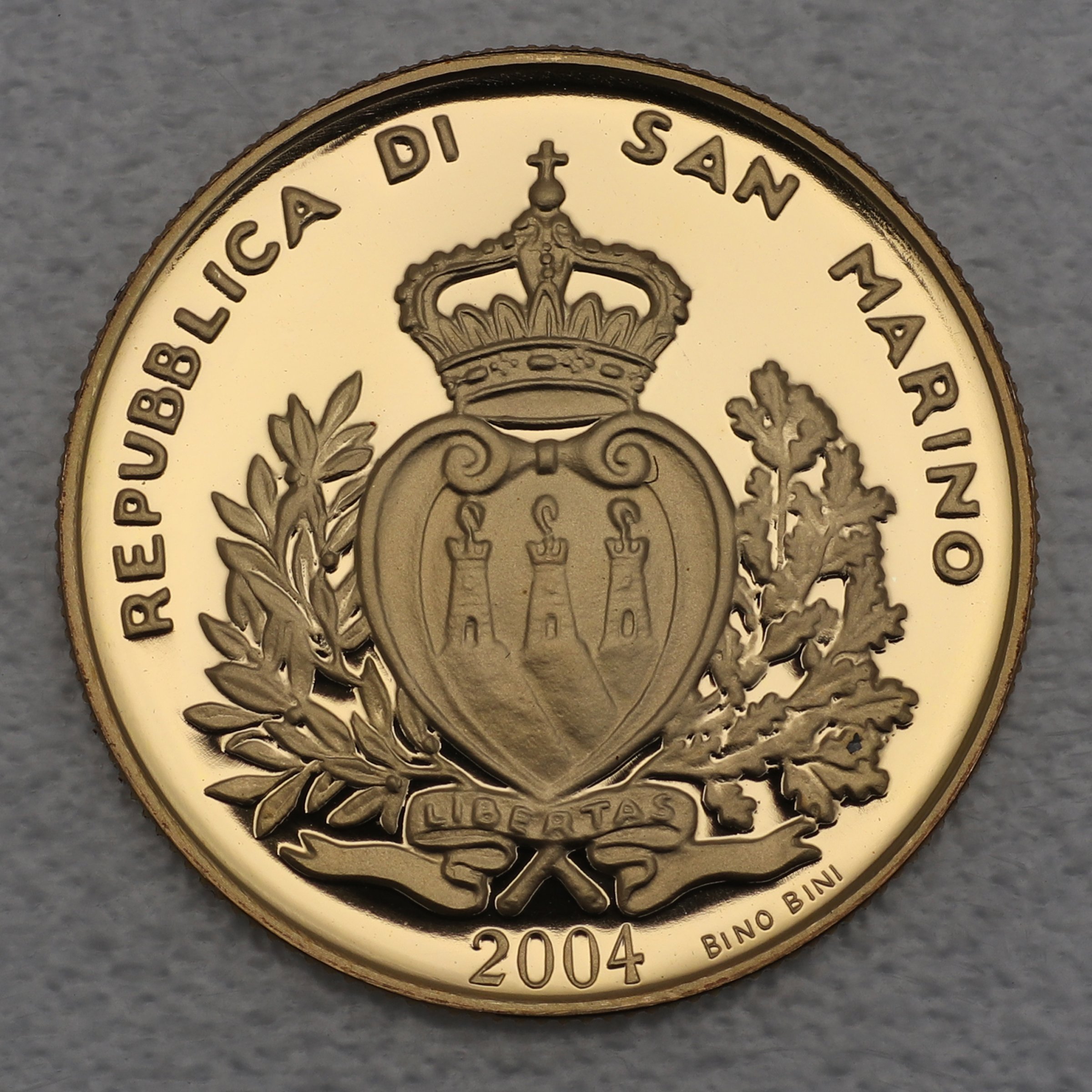 Goldmünze 2 Scudi "Fibula Gotica" 2004 (PP) (San Marino) - Detailansicht 1