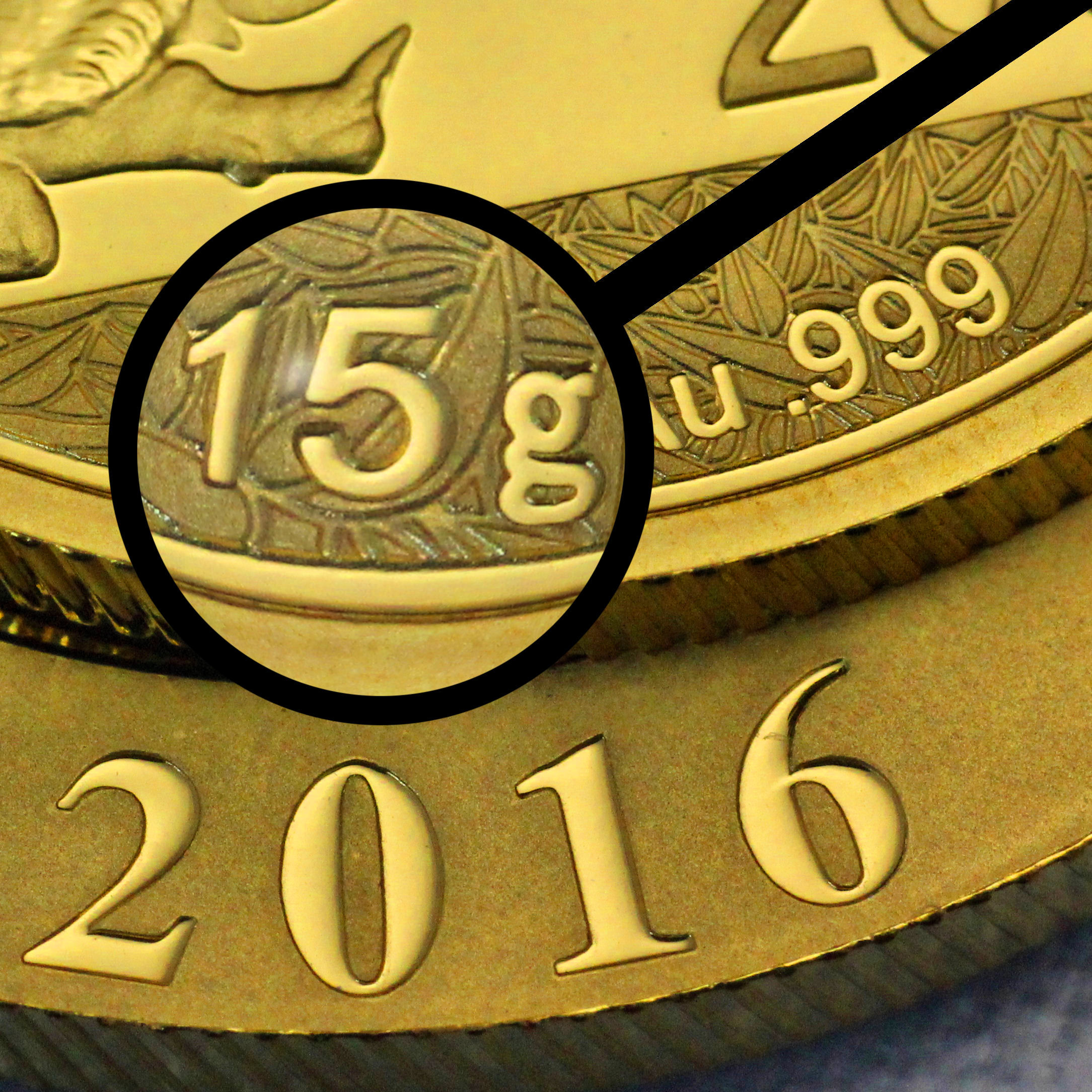 Goldmünze 15g "Panda" 2016 (China) - Detailansicht 3