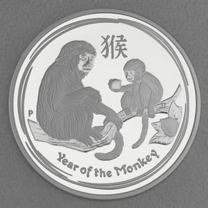 Silbermünze 1oz "Affe" 2016 (PP) Lunar II – Year of the Monkey (Australien) - Miniaturansicht 1