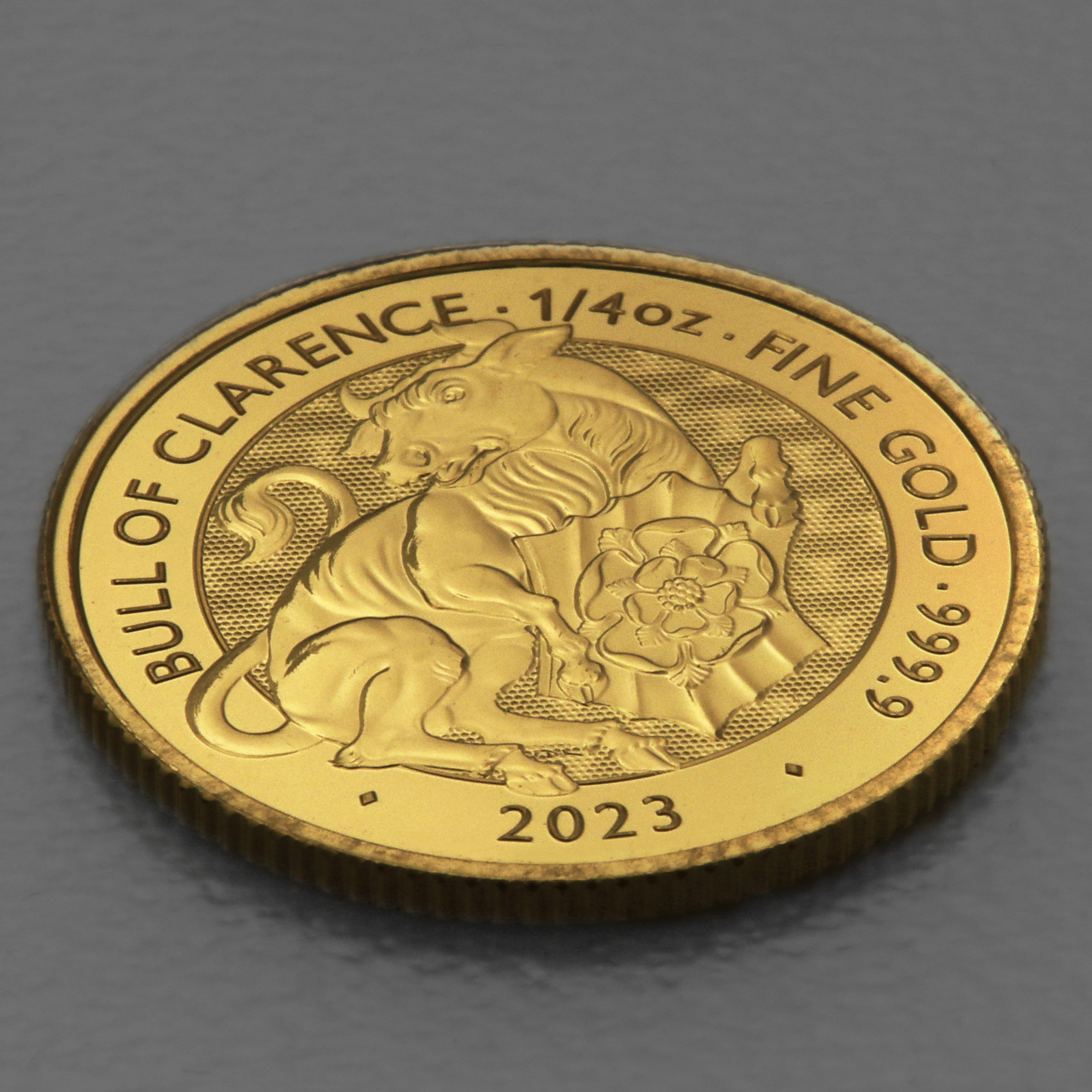 Goldmünze 1/4oz "Bull of Clarence" 2023 Royal Tudor Beasts (Großbritannien) - Detailansicht 2