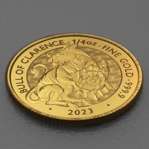 Goldmünze 1/4oz "Bull of Clarence" 2023 Royal Tudor Beasts (Großbritannien) - Miniaturansicht 3