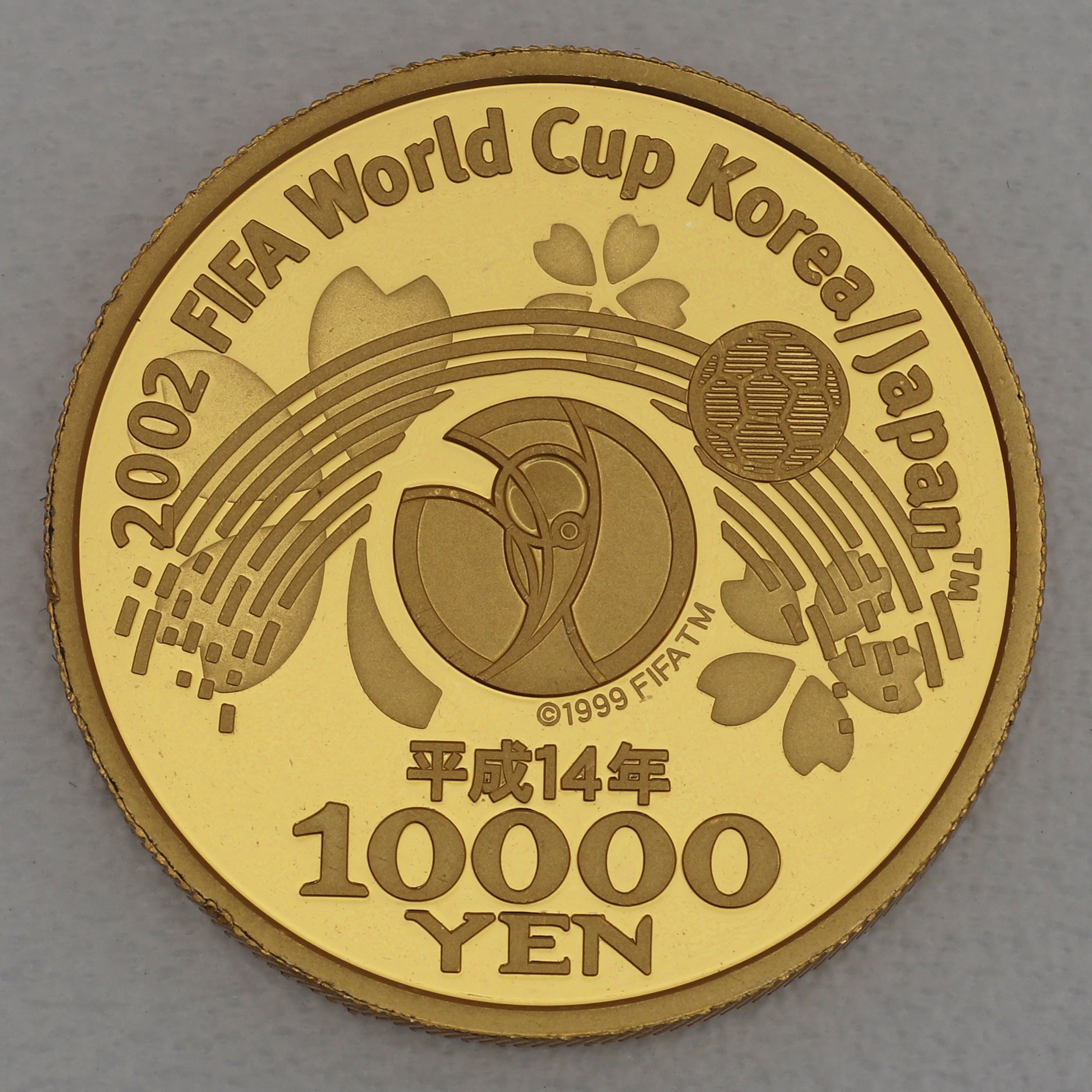 Goldmünze 10000 Yen "Fußball WM" 2002 Fifa World Cup Korea / Japan (Japan) - Detailansicht 1