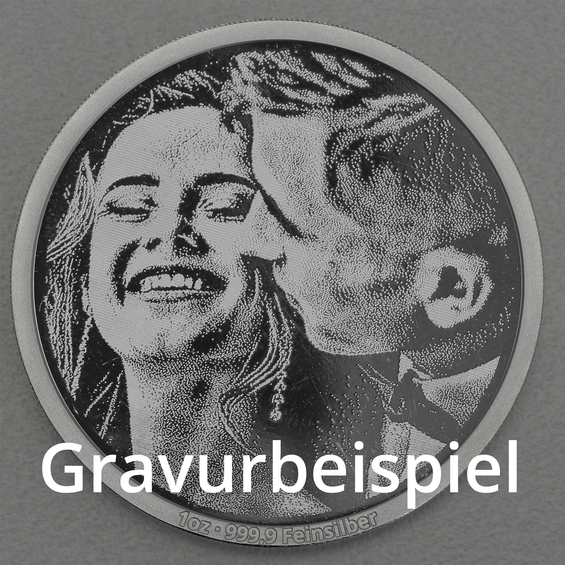 Silbermedaille 1oz "Ihre Wunsch-Fotogravur" - Hauptansicht