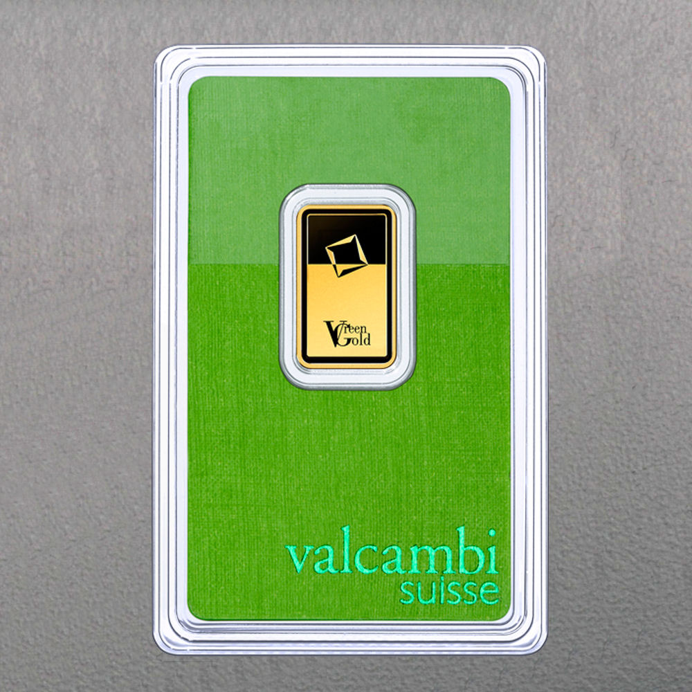 Goldbarren 5g "Green Gold" VALCAMBI (999,9 Au) - Detailansicht 1