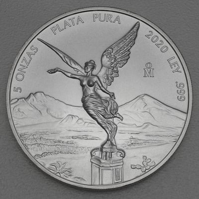 Silbermünze 5oz "Libertad" 2020 (Mexiko) - Miniaturansicht 1