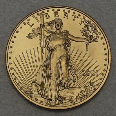 Goldmünze 1oz "American Eagle" 2021 Type 1 - altes Design (USA) - Hauptansicht