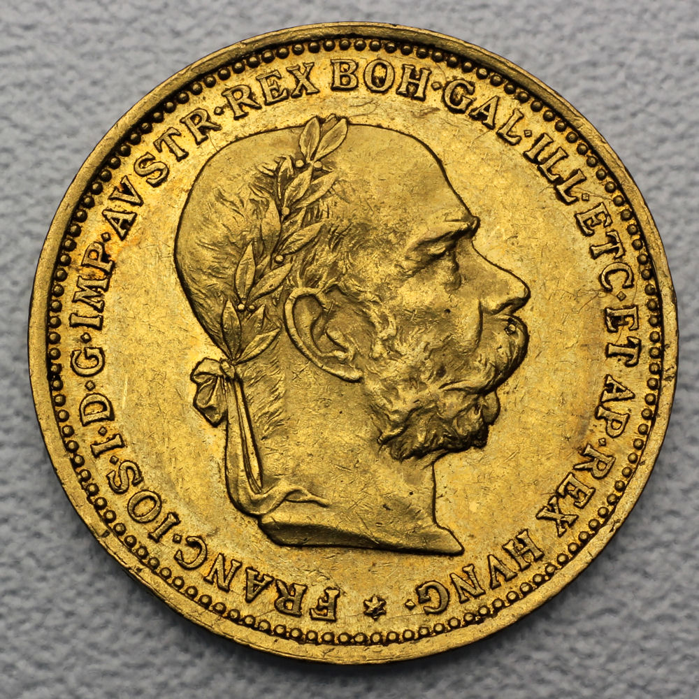 Goldmünze 20 Kronen 1892-1905 Originalprägung (Österreich) - Hauptansicht